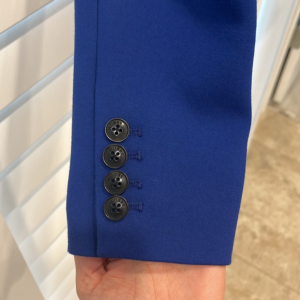 Hobbs Blue Single Button Tailored Blazer US Size 4 - Picture 3 of 5